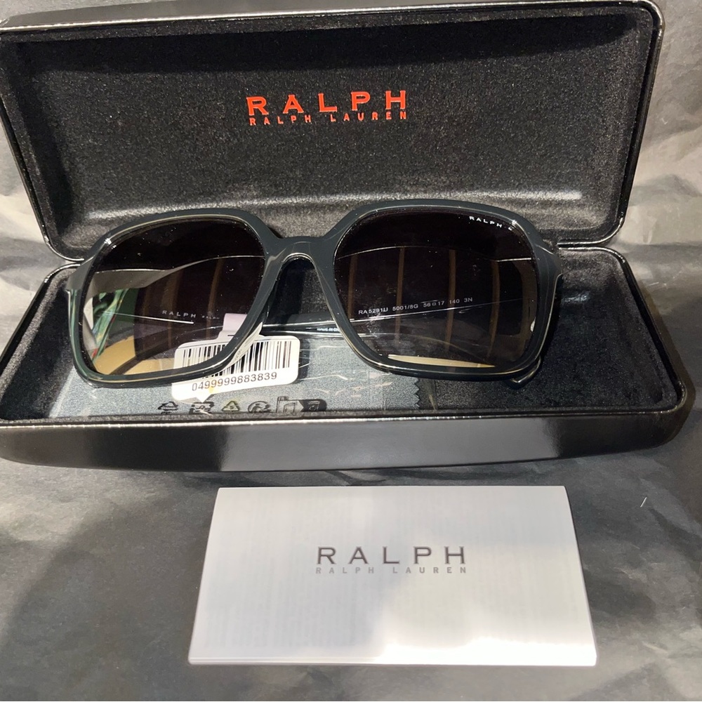 Ralph Lauren Black Square Gradient Lens Sunglasses